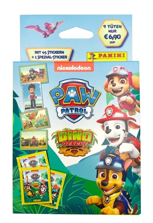 Paw Patrol Stickerkollektion "Dino Rescue" - Set mit 20 Blistern