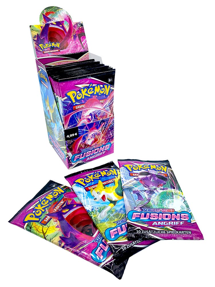 Pokémon Booster "Schwert & Schild - Fusions Angriff" - Display mit 18 Boostern