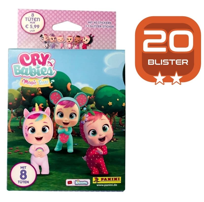 Cry Babies Stickerkollektion - Set mit 20 Blistern